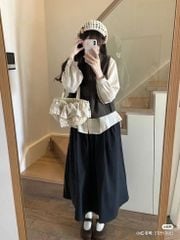 15 Cách phối đồ với chân váy xếp ly dài đẹp, trẻ trung và không sợ bị dừ