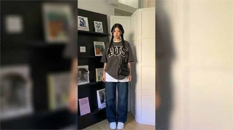 Phối đồ với áo thun form rộng nữ: 12 cách mặc đẹp, trẻ trung và không bị nuốt dáng