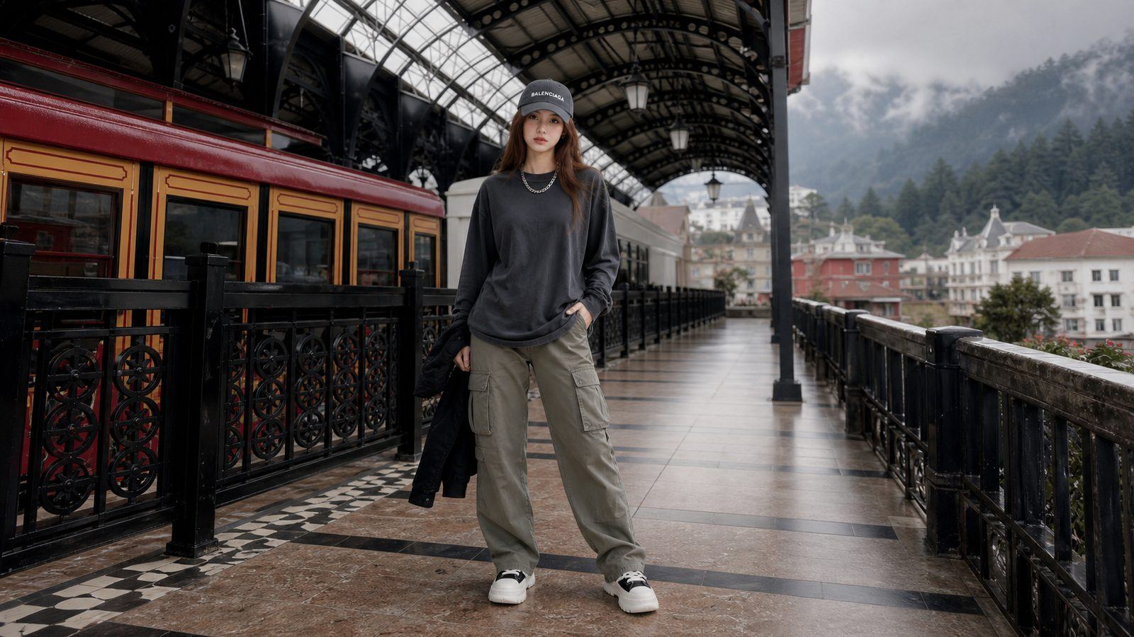 Jumpsuit dài tay chất dày vừa là lựa chọn gọn gàng và tiện cho Sapa