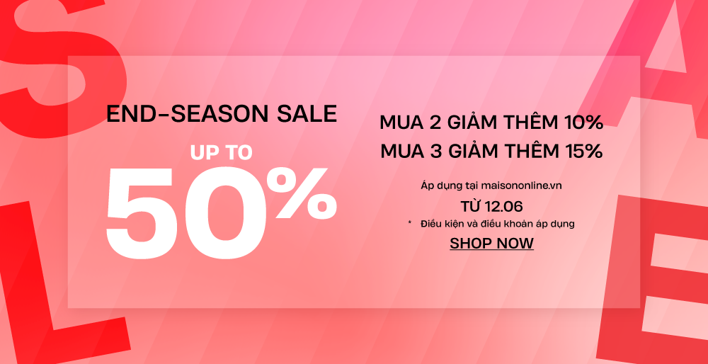 Banner tổng hợp chương trình sale hè tại Maison Online