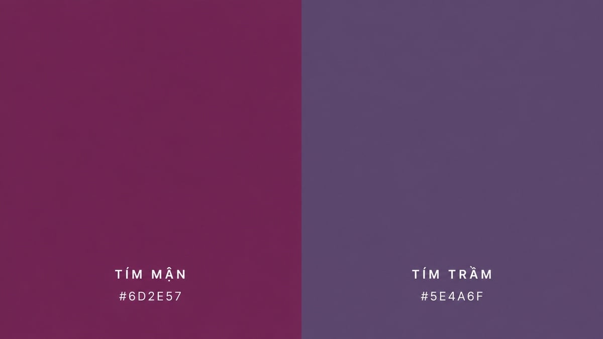 Tím mận và tím trầm giúp outfit mệnh Thổ sắc hơn mà vẫn chững chạc