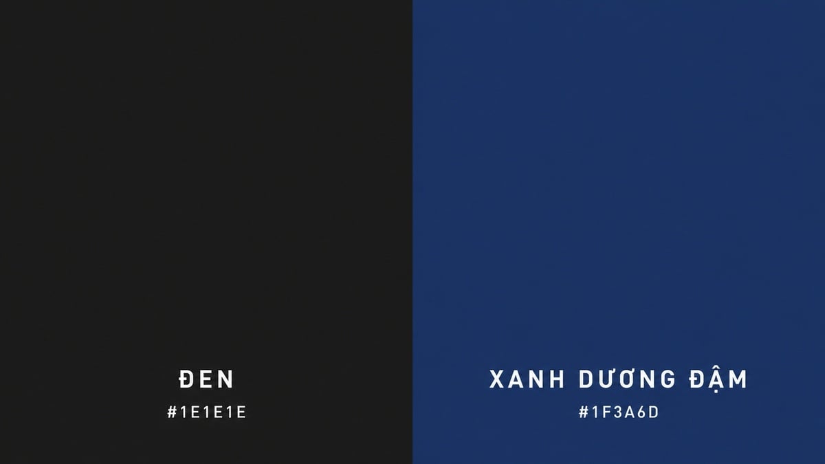 Màu đen và xanh navy đậm nên dùng tiết chế khi phối đồ cho mệnh Thổ