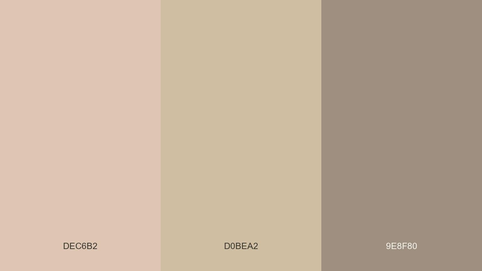 Nâu nhạt, cát sáng, nude và taupe là nhóm màu phụ trợ dễ ứng dụng