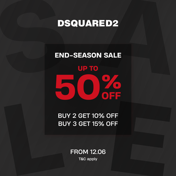 DSQUARED2 End-Season Sale với ưu đãi đến 50%