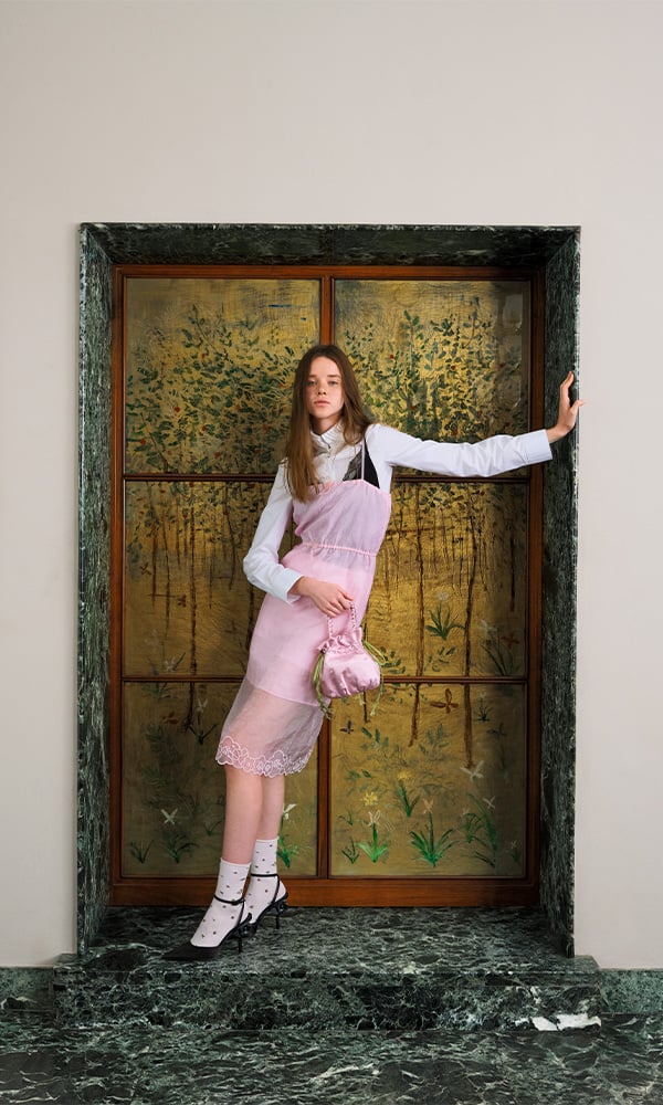 Bubblegum pink Sammie Knotted-Handle Elongated Bag; Sea Salt Blue Sammie Knotted-Handle Front-Flap Bag and Butter Yellow Crochet Flower Beaded Charm - CHARLES & KEITH