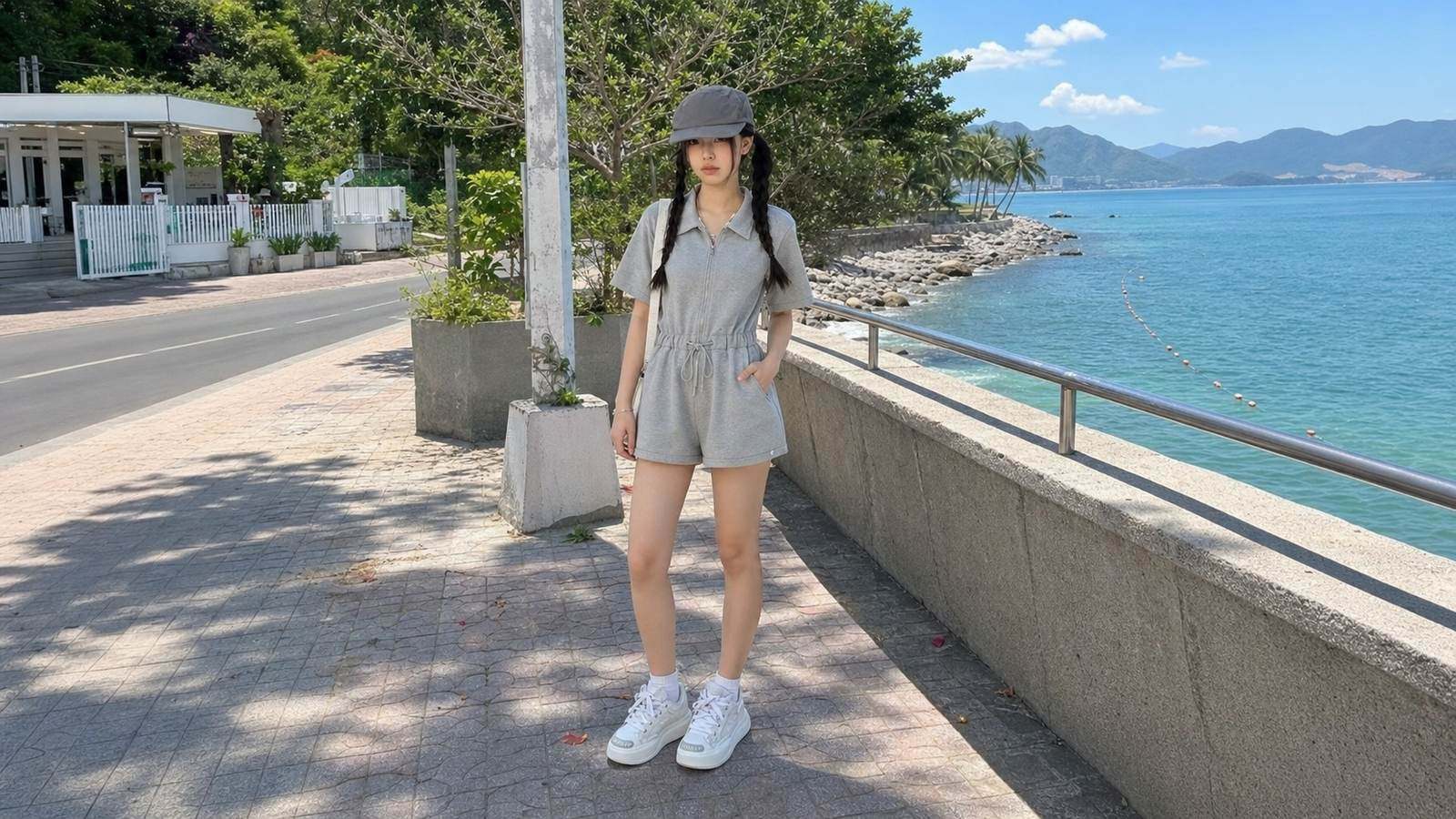 Jumpsuit ngắn cho ngày đi chơi gọn nhẹ ở Nha Trang