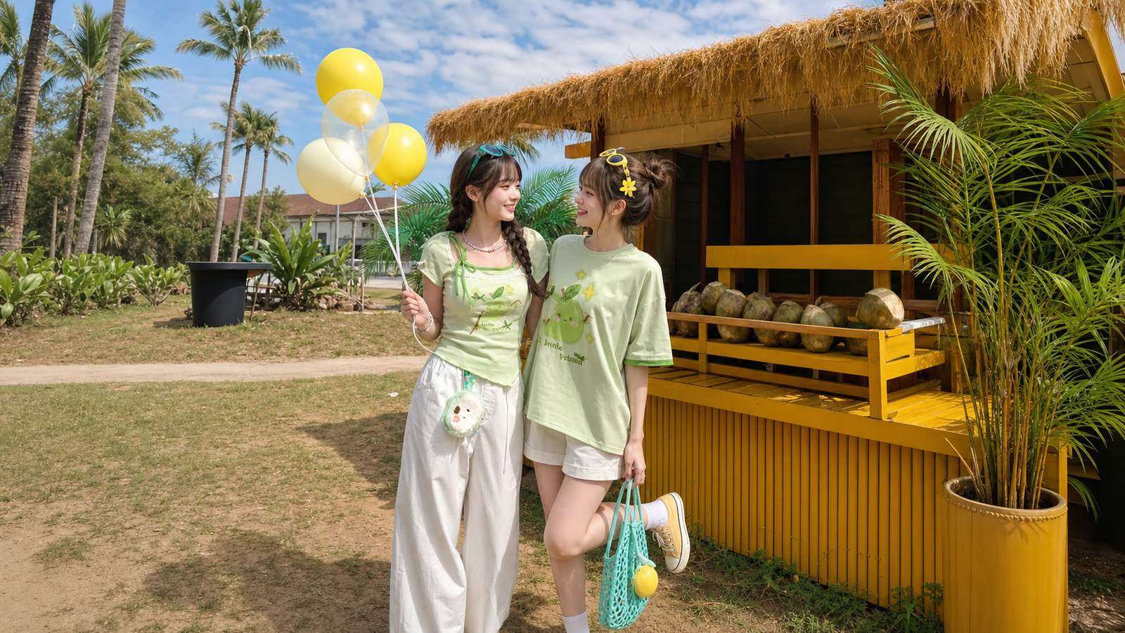 Hai bạn thân cùng nhìn nhau và cười thay vì nhìn máy ảnh