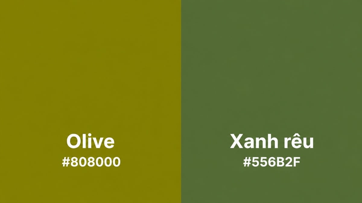 Olive và xanh rêu