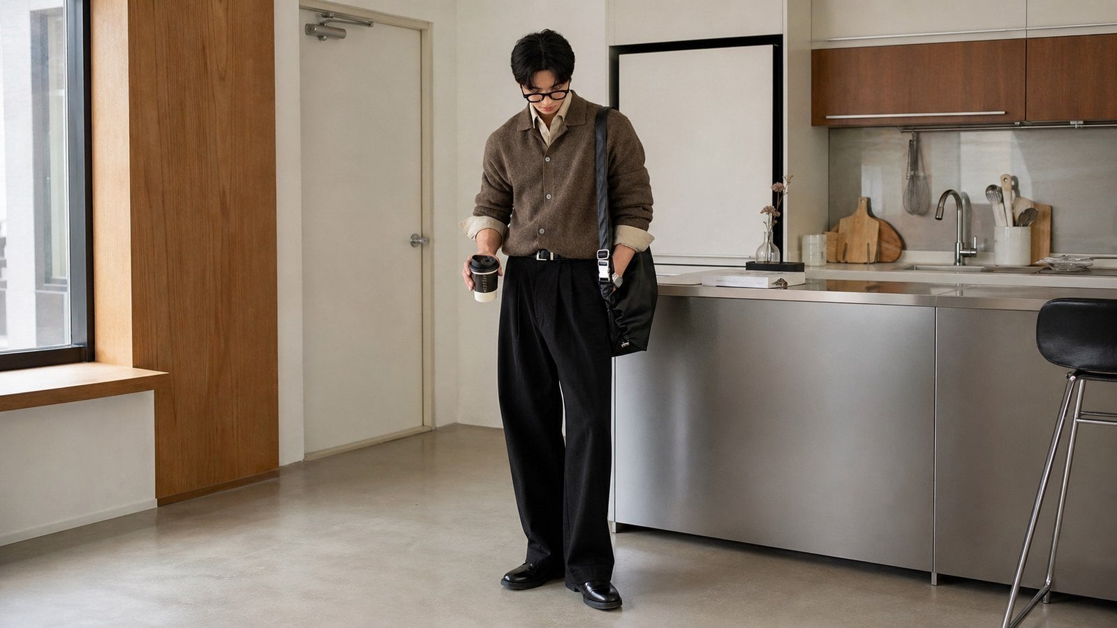 Mùa mưa hoặc ngày mát: layer sơ mi, cardigan và áo khoác mỏng