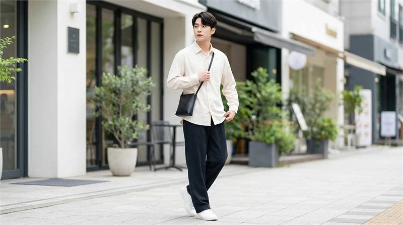 Mẫu sơ mi regular fit nam thiết kế đơn giản, thoải mái, dễ dàng ứng dụng cho phong cách công sở hay dạo phố thường ngày.
