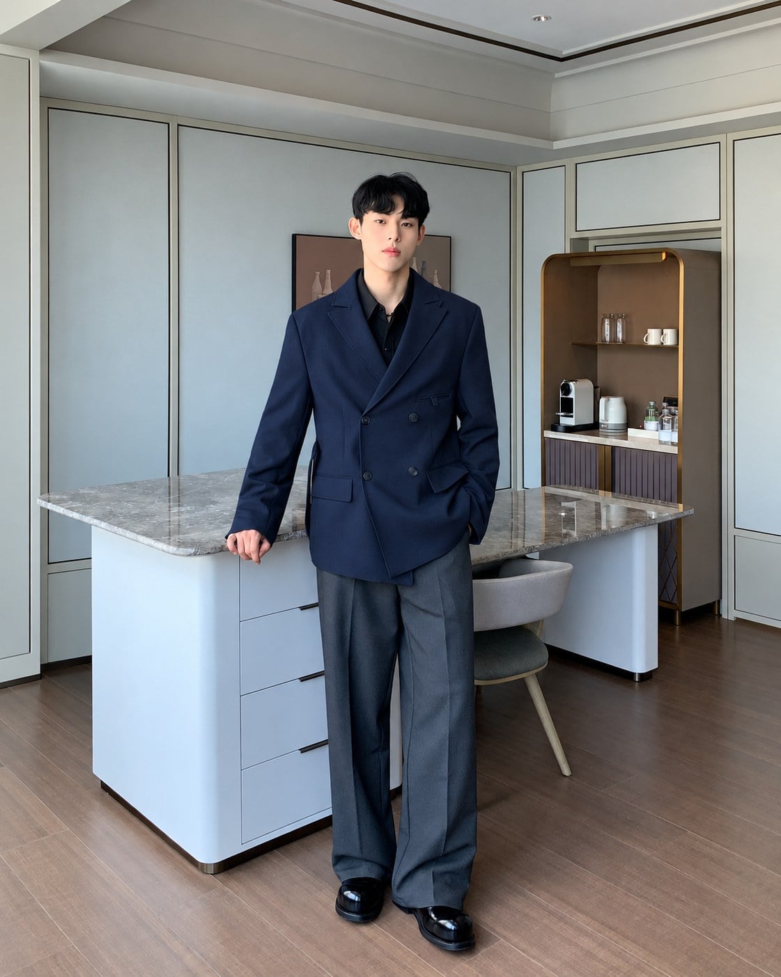 Blazer nam dựng vai cần đối chiếu số đo vai và ngực
