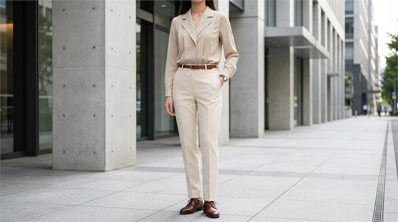 Mẫu áo sơ mi cổ vest (blouse cổ vest) thanh lịch, quyền lực và chuyên nghiệp, lý tưởng cho công sở hoặc phong cách menswear.