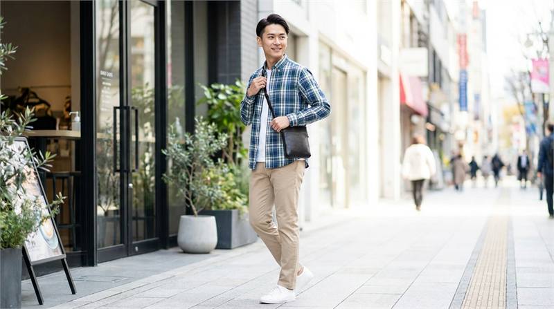 Áo sơ mi caro trẻ trung, năng động với họa tiết kẻ sọc, phù hợp phong cách casual, preppy cho buổi dạo phố hoặc cà phê.
