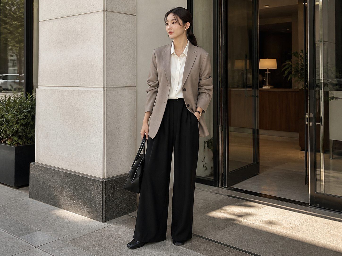 Áo vest nữ cổ ve cổ điển thanh lịch