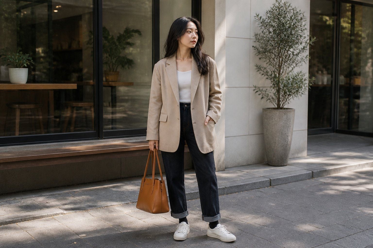 Áo vest nữ oversized trẻ trung, phóng khoáng