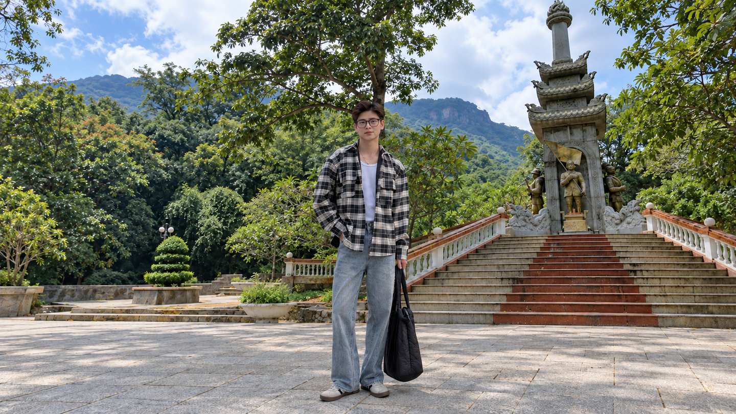 Áo thun, sơ mi khoác ngoài và quần dài