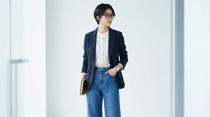 Set quan ong suong nu cung blazer va ao trong toi gian mang ve ngoai thanh lich, hien dai