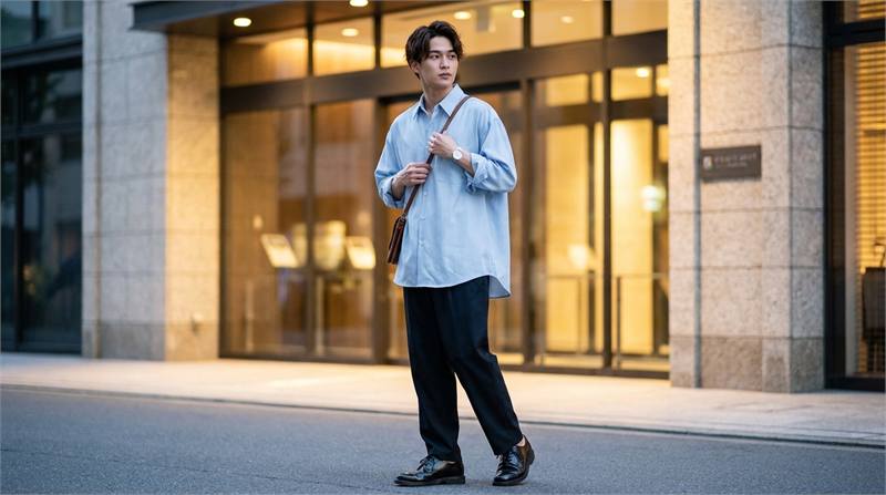 Thoải mái và phóng khoáng với áo sơ mi oversize, phong cách đường phố trẻ trung, giúp người gầy trông đầy đặn hơn.