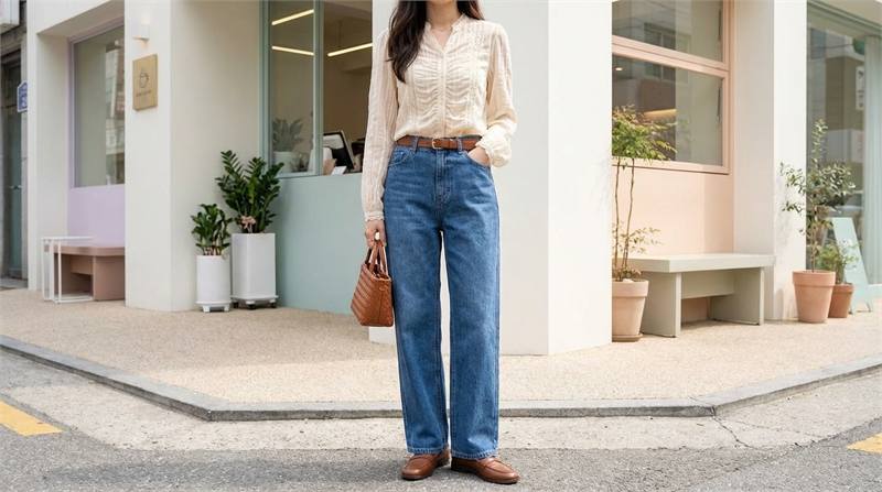 Quan tay ong suong nu mac cung blouse co V thanh lich, nu tinh va de ung dung