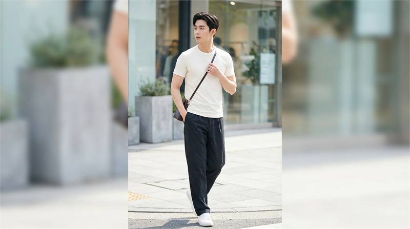 Áo ôm, áo thun gọn và baby tee phối cùng quần ống rộng giúp tạo dáng thon gọn, cân đối và có trục hơn cho tổng thể.