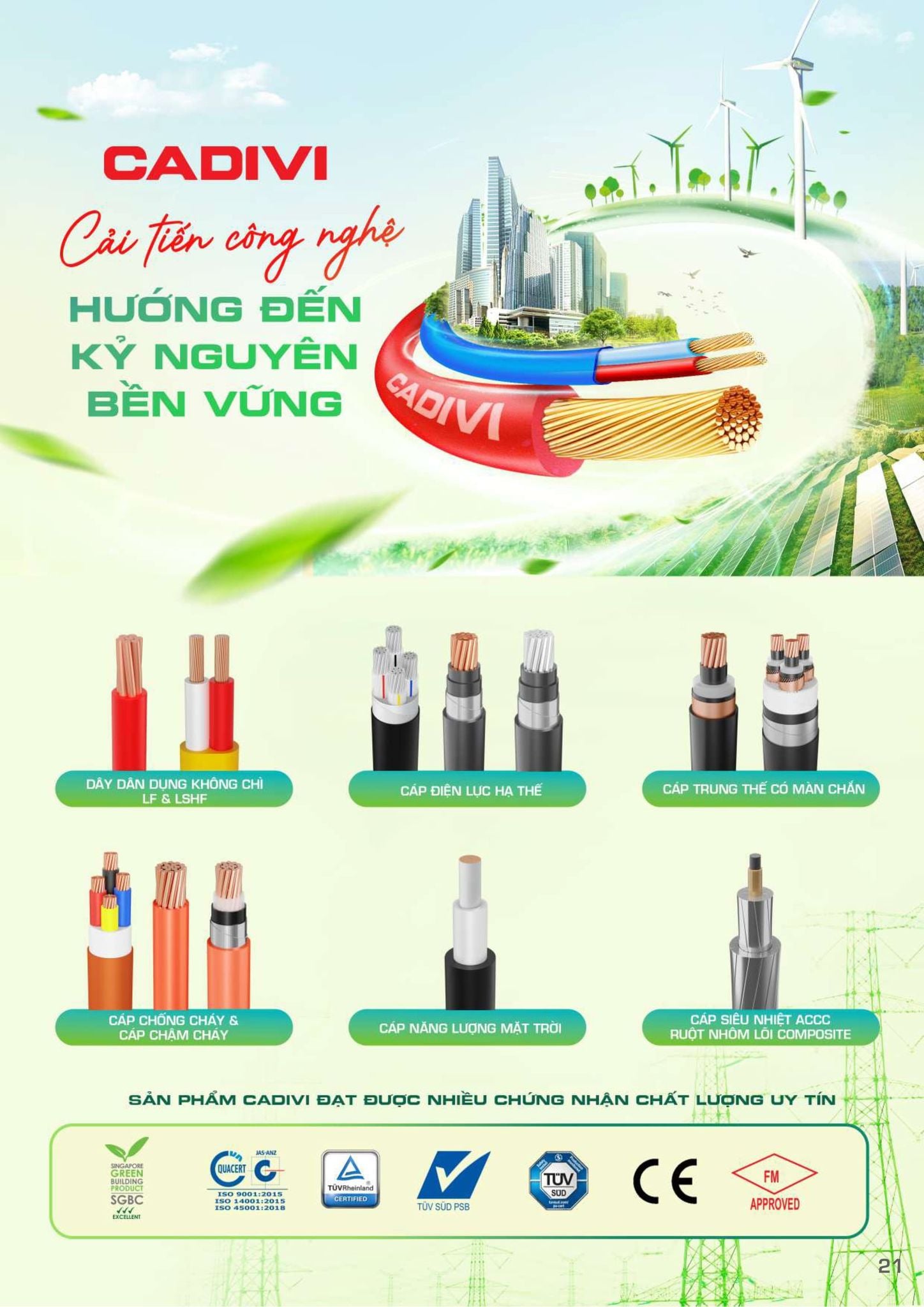 Bảng giá Cadivi mới nhất hôm nay trang 21