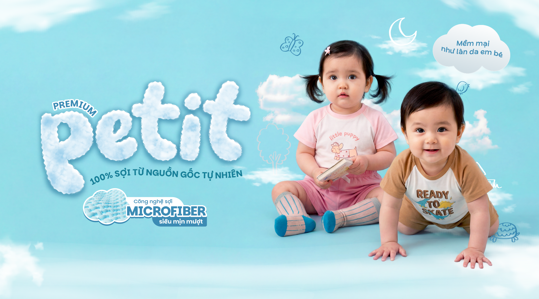 Ra mắt BST Đồ bộ Premium Petit - Dịu êm từ những điều nhỏ nhất cho bé yêu