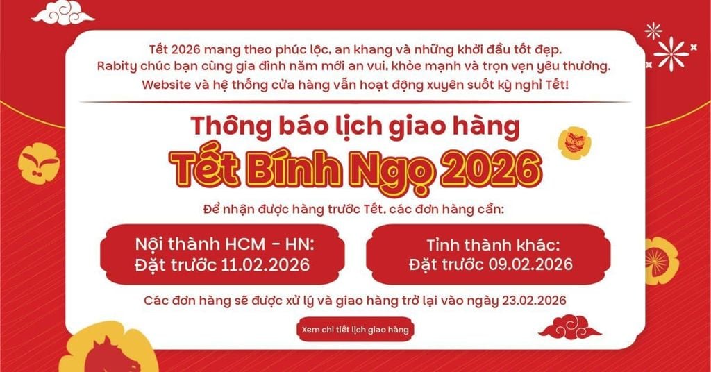 TThông báo Lịch giao hàng Tết 2026: Đặt ngay hôm nay để kịp nhận đồ diện Tết!