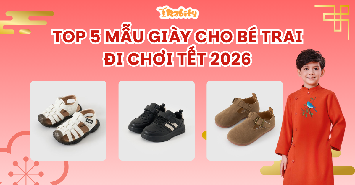 Top 5 mẫu giày cho bé trai năng động, bảnh bao đi chơi Tết 2026