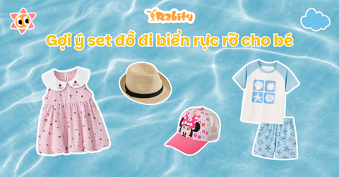 Gợi ý set đồ đi biển rực rỡ cho bé du xuân phương Nam
