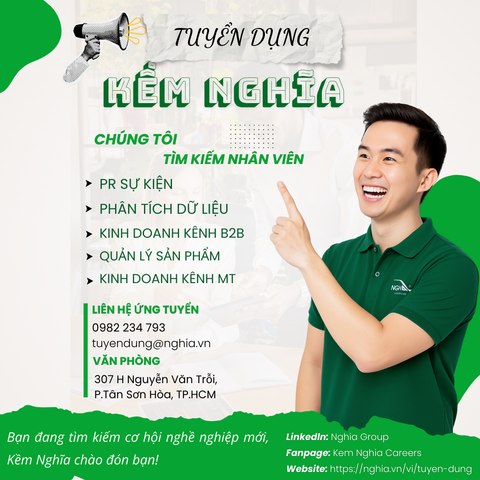KỀM NGHĨA TUYỂN DỤNG CÁC VỊ TRÍ