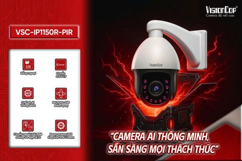 Giám sát an ninh chuyên nghiệp với Zoom quang 30X & AI thông minh Camera PTZ Mini VSC-IP1150R-PIR