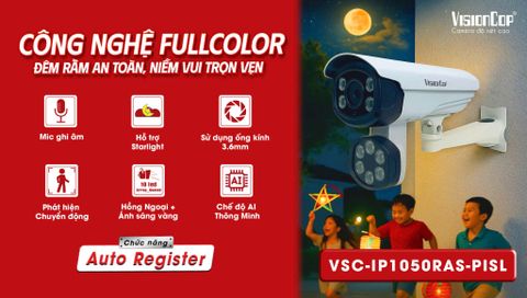 Camera IP Trụ Full Color 5MP VisionCop VSC-IP1050RAS-PISL