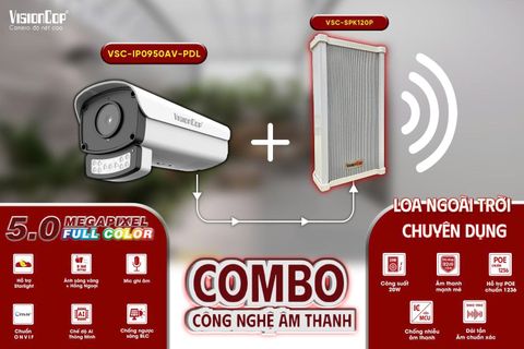 COMBO HOÀN HẢO HÌNH ẢNH & ÂM THANH – AN NINH CHUẨN CHUYÊN NGHIỆP TỪ VISIONCOP!
