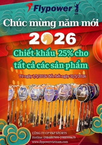 Chương trình khuyến mãi chào Xuân 2026 của thương hiệu cầu lông Flypower