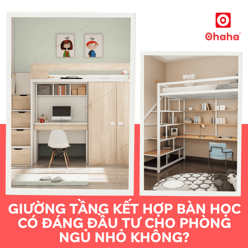 Giường tầng kết hợp bàn học có đáng đầu tư cho phòng ngủ nhỏ không?