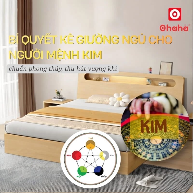 Bí quyết kê giường ngủ cho người mệnh Kim chuẩn phong thủy, thu hút vượng khí