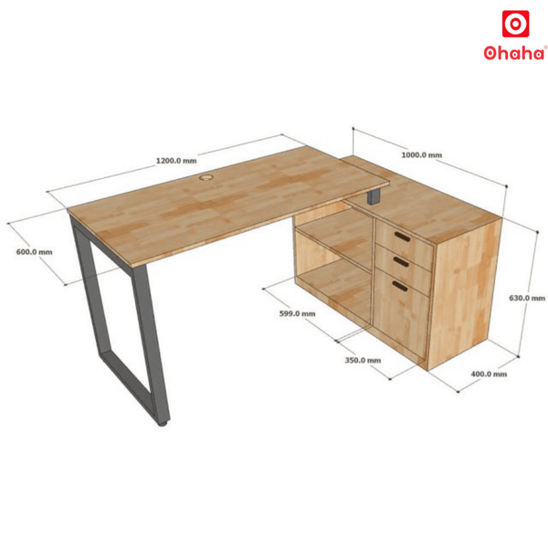 Bàn làm việc hiện đại OHAHA - BLV025 hiện đại, tiện lợi