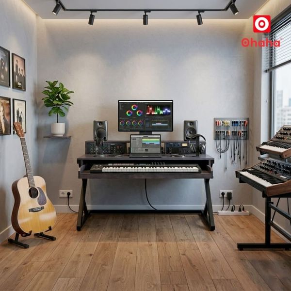 Bàn phòng thu studio phong cách hiện đại, xu hướng 2026