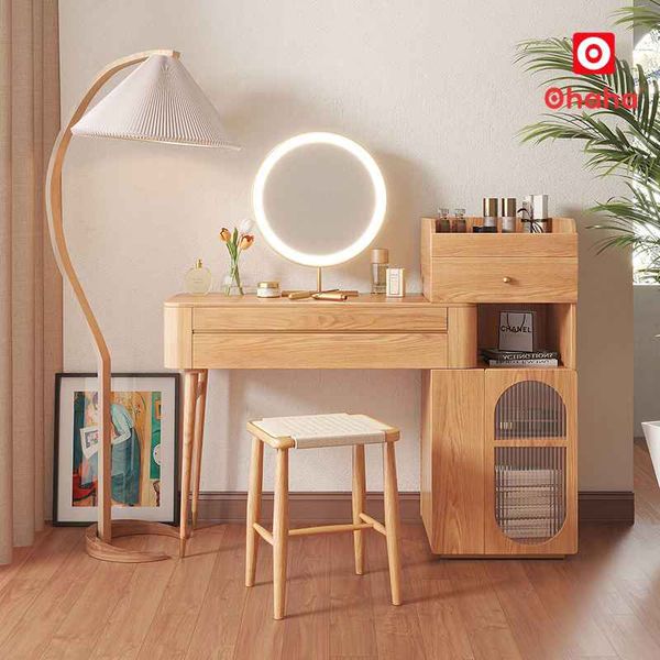 Bàn trang điểm OHAHA - TĐ027 màu gỗ hiện đại