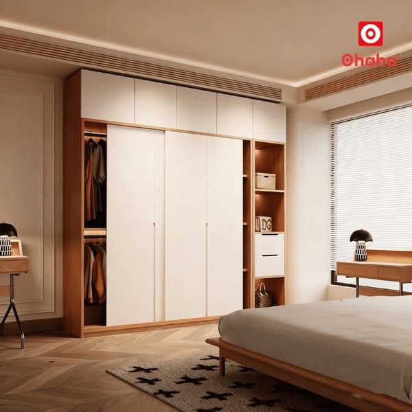 Đặt tủ quần quần áo bên hông giường giúp tôi ưu không gian cho phòng ngủ nhỏ