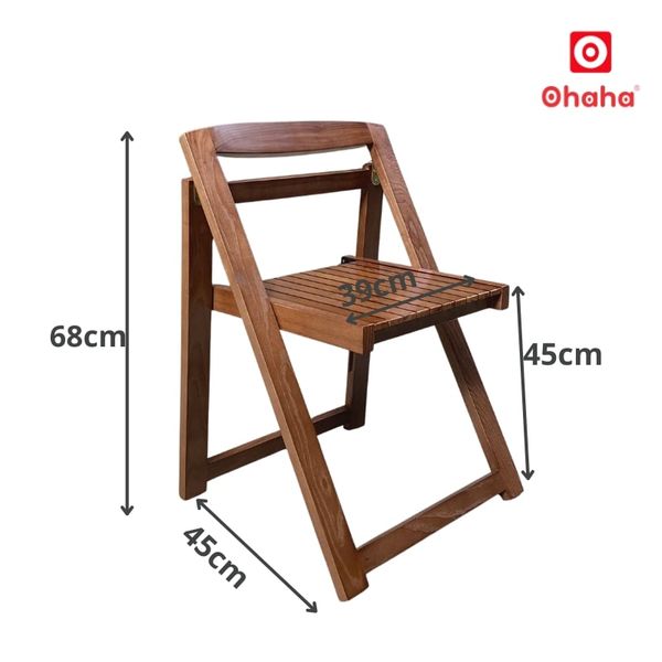 Kích thước ghế xếp gọn gỗ tần bì