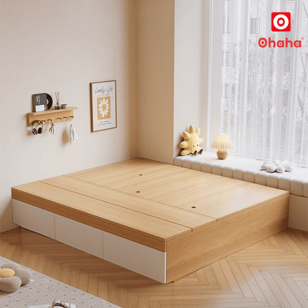 Giường ngủ gỗ công nghiệp cao cấp kiểu hộp OHAHA – GC076: Mang lại sự tiện nghi và thẩm mỹ