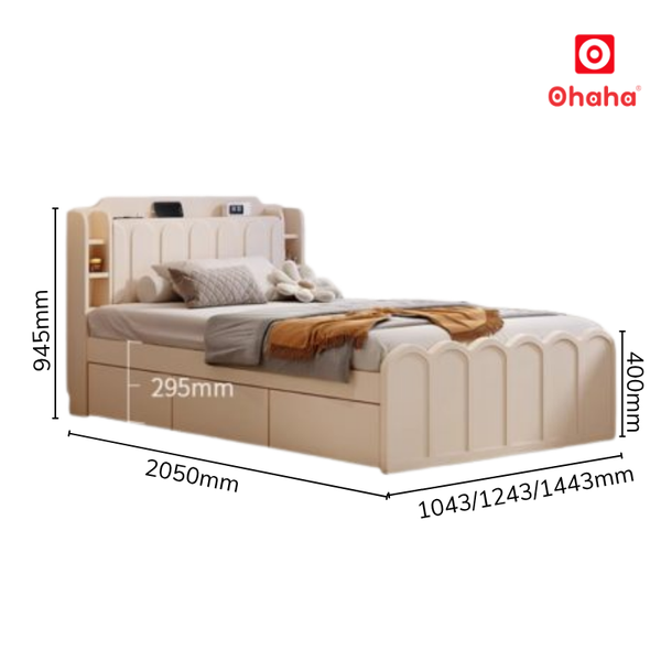 Kích thước tổng thể của giường ngủ hiện đại OHAHA