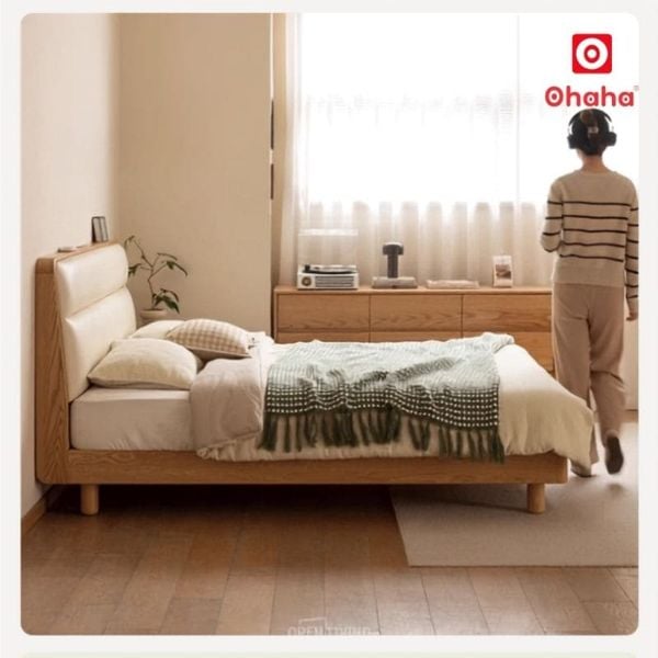 Giường ngủ - GGTN020 phù hợp với phong cách nội thất Japandi