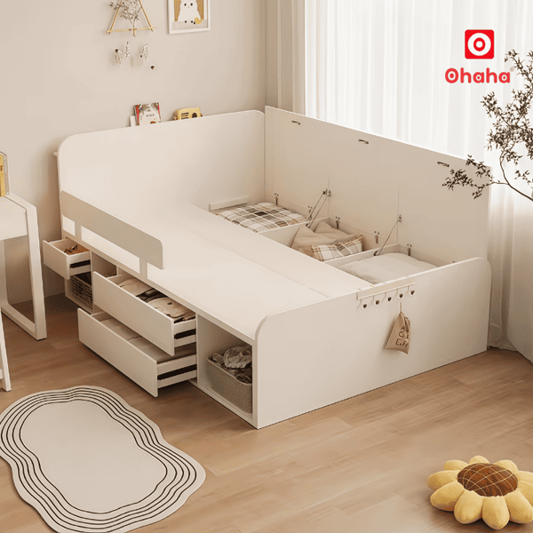 Giường ngủ hiện đại cho bé OHAHA - GTE021 chất liệu gỗ công nghiệp&nbsp;cao cấp, bền bỉ, thân thiện với môi trường