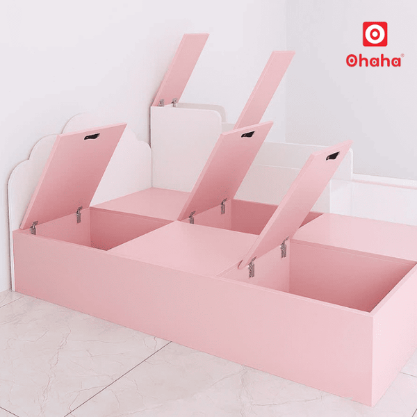 Giường ngủ hiện đại cho bé hình đám mây OHAHA - GTE020 thiết kế thông minh, tối ưu không gian