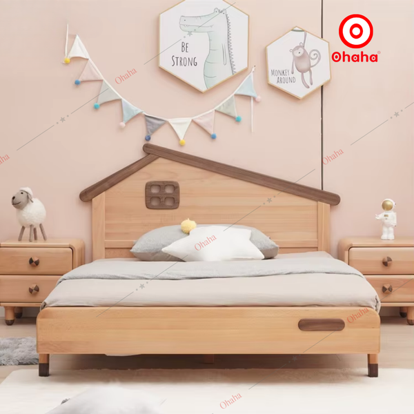Giường ngủ hiện đại hình ngôi nhà cho bé - GTE010 nhỏ gọn, độc đáo