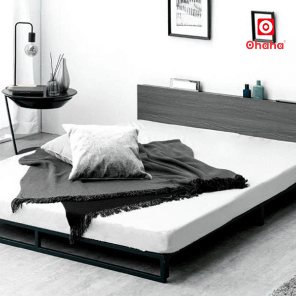 Giường ngủ hiện đại khung sắt OHAHA - GC070 đơn giản, tiện lợi