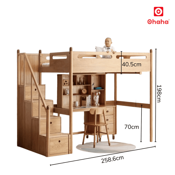 Giường tầng thông minh&nbsp;hiện đại OHAHA - GTTM068&nbsp;thiết kế an toàn cho bé