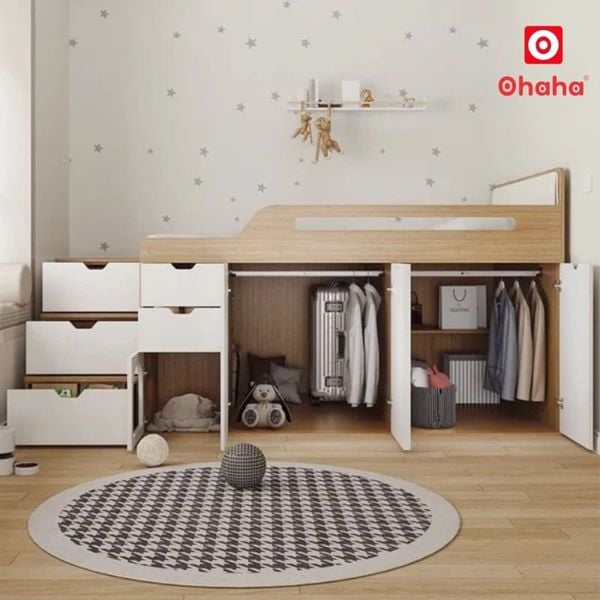 Giường tầng thông minh chất liệu MDF lõi xanh chống ẩm OHAHA - GTTM086